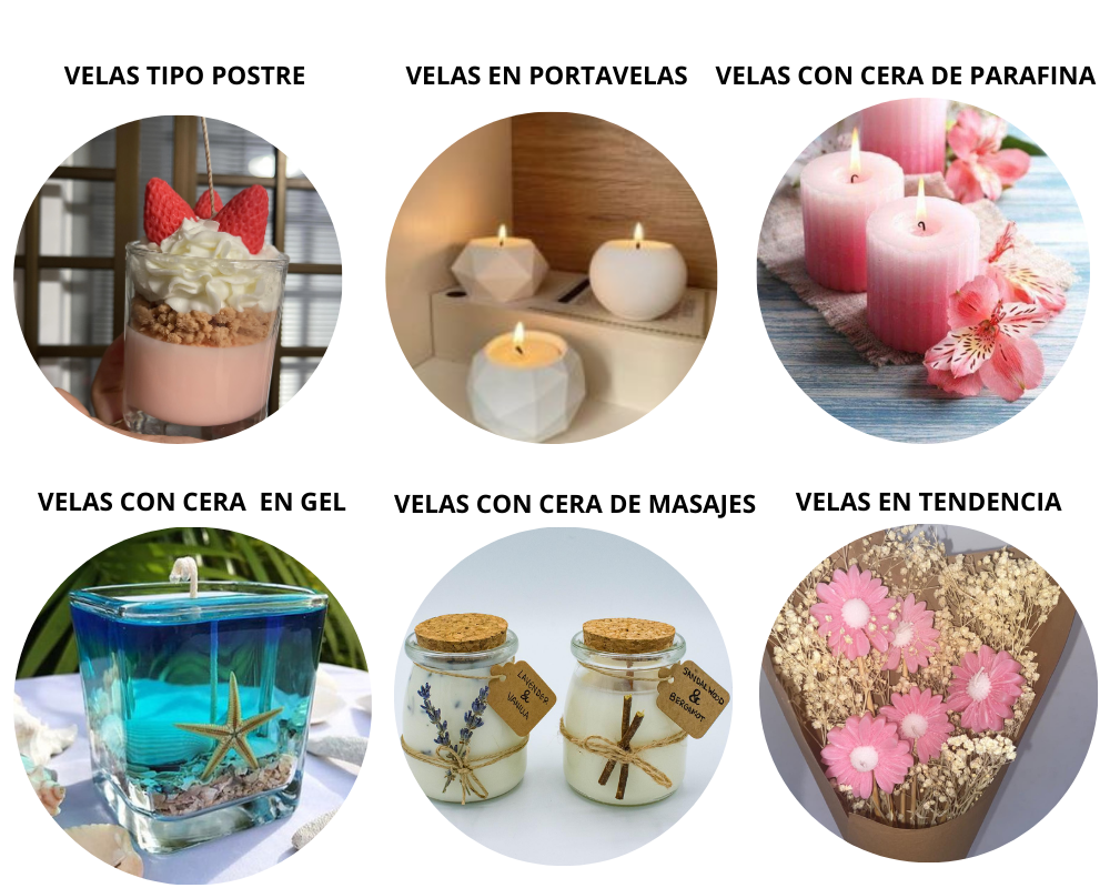 Velas de Diseños Marmolados
